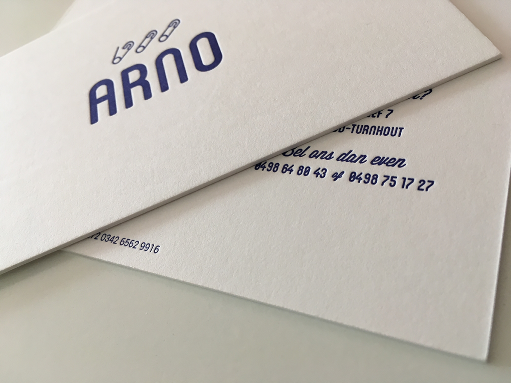 Geboortekaartje letterpress Arno